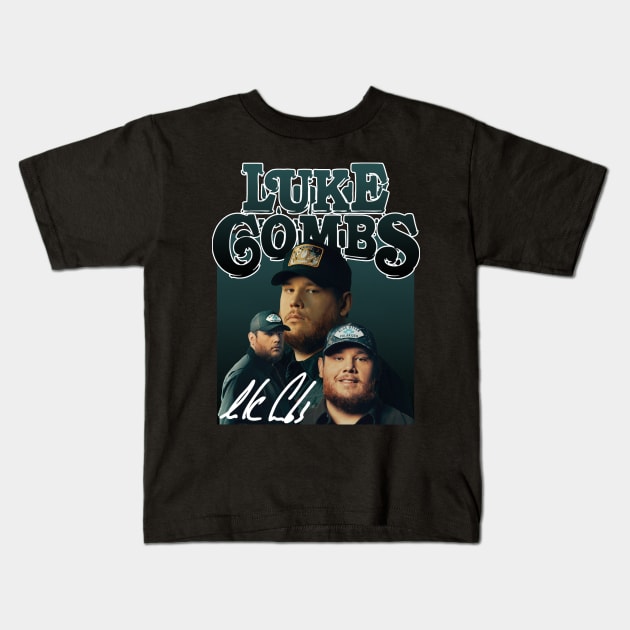 Luke Combs // 80s Vintage Style // Kids T-Shirt by BlackAlife